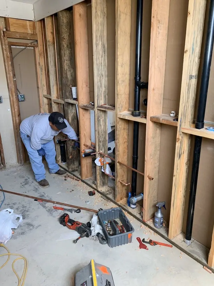 Commercial rough-in plumbing for Gas Line Repair in Columbia